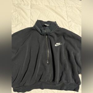 Nike black cropped hoodie